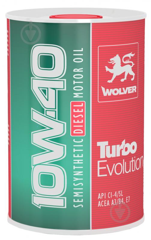 Моторное масло Wolver Turbo Evolution 10W-40 1 л - фото 1