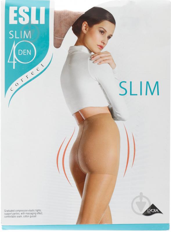 Колготки ESLI SLIM 40 den melone Колготки жін. ESLI SLIM 5 світло-бежевий - фото 1