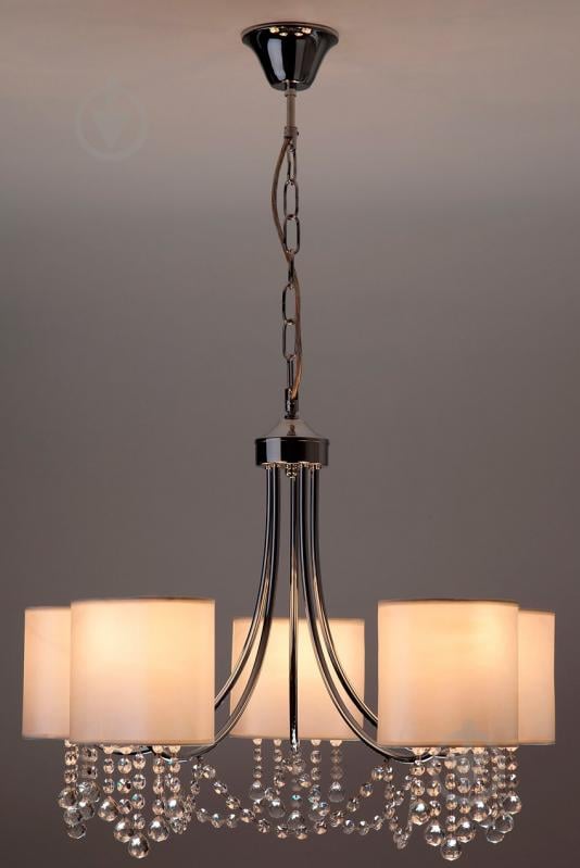 Люстра підвісна Strotskis Cornella 5x40 Вт E14 хром/бежевий 10084/5 - фото 3 Люстра підвісна Strotskis Cornella 5x40 Вт E14 хром/бежевий 10084/5 - фото 3