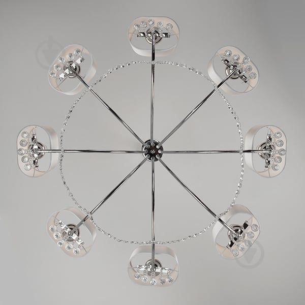 Люстра подвесная Strotskis Cornella 8x40 Вт E14 хром/бежевый 10084/8 - фото 7 Люстра подвесная Strotskis Cornella 8x40 Вт E14 хром/бежевый 10084/8 - фото 7