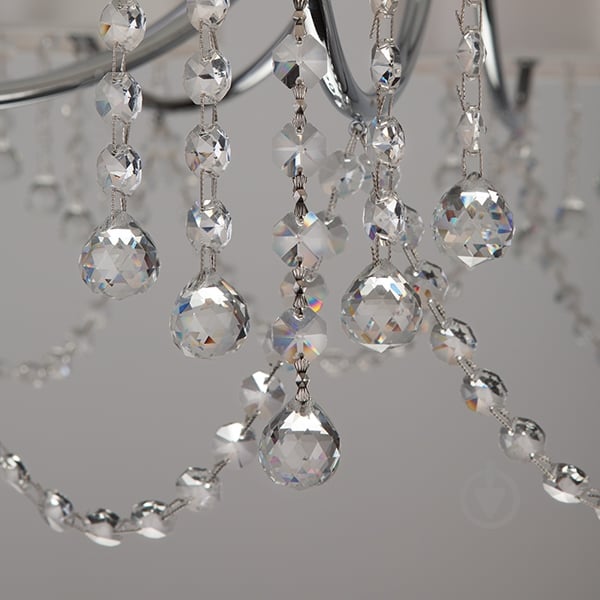 Люстра подвесная Strotskis Cornella 8x40 Вт E14 хром/бежевый 10084/8 - фото 6 Люстра подвесная Strotskis Cornella 8x40 Вт E14 хром/бежевый 10084/8 - фото 6