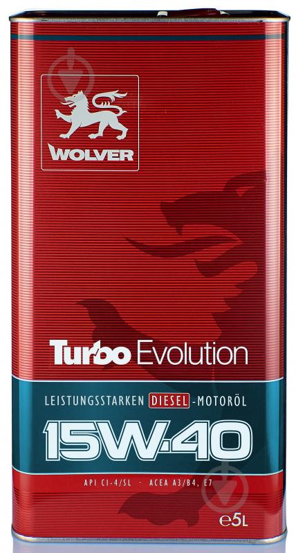 Моторне мастило Wolver Turbo Evolution 15W-40 5 л - фото 1