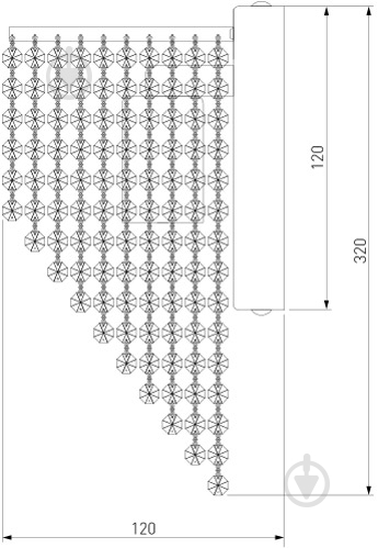 Бра Strotskis Mab 2x60 Вт E27 хром 3102/2 - фото 4