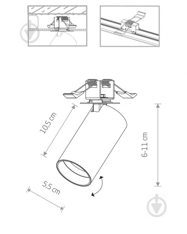 Спот Nowodvorski Mono Surface 1x10 Вт GU10 черный 7833 - фото 2