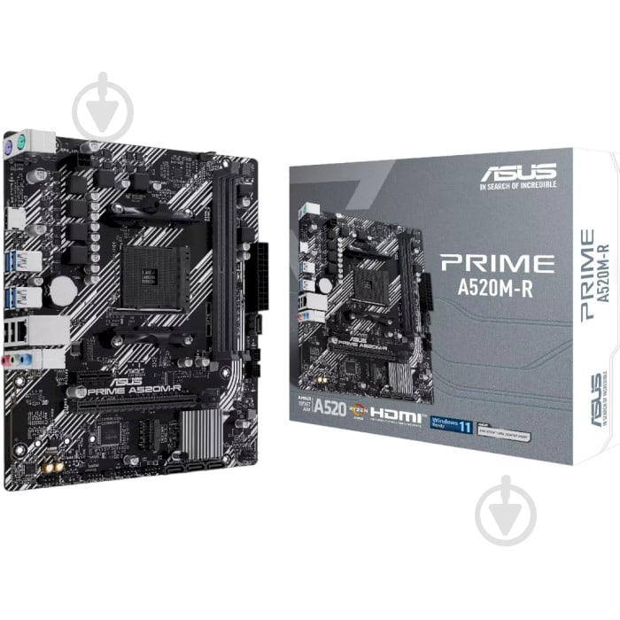 Материнська плата Asus 90MB1H60-M0EAY0 (Socket AM4, AMD A520, micro ATX) - фото 8