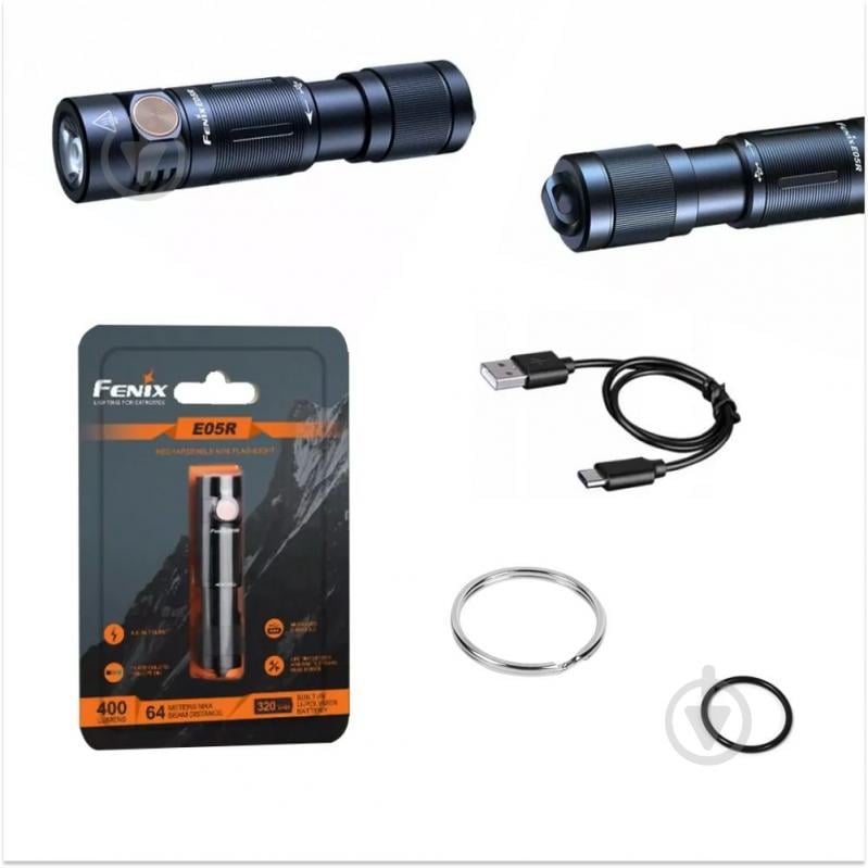 Фонарь ручной Fenix 400 Lm [019] Black E05Rblk - фото 7