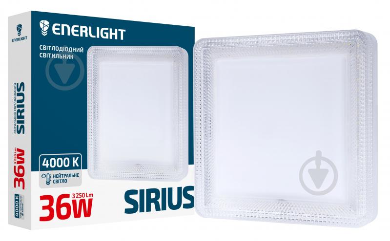 Світильник стельовий Enerlight 36 Вт білий 4000 К SIRIUS36SMD90N - фото 1