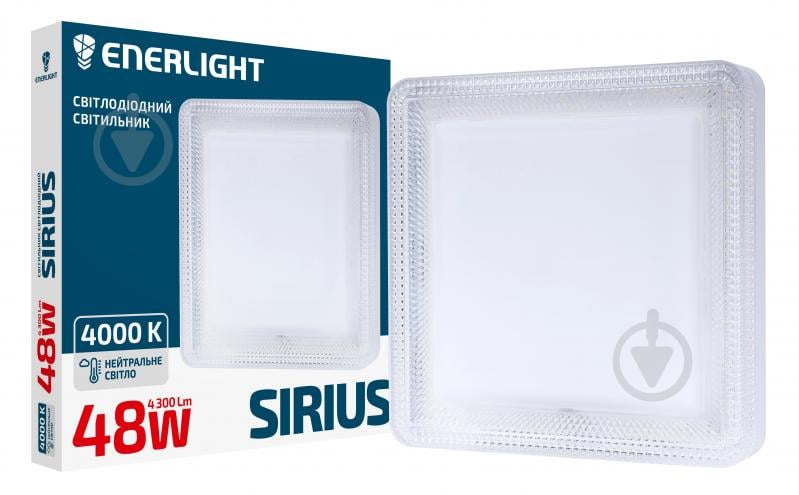 Світильник стельовий Enerlight 48 Вт білий 4000 К SIRIUS48SMD90N - фото 3 Світильник стельовий Enerlight 48 Вт білий 4000 К SIRIUS48SMD90N - фото 3