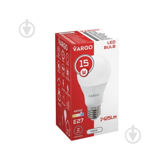 Лампа светодиодная VARGO V-111972 15 Вт A67 E27 220 В 6500 К 111972 - фото 4 Лампа светодиодная VARGO V-111972 15 Вт A67 E27 220 В 6500 К 111972 - фото 4