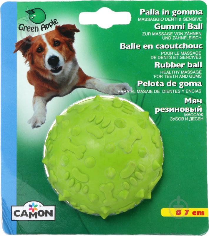 Игрушка для собак CAMON Мяч Green Apple 7 см - фото 2 Игрушка для собак CAMON Мяч Green Apple 7 см - фото 2