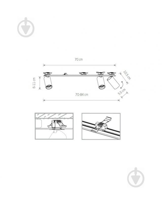 Спот Nowodvorski Mono Surface 3x10 Вт GU10 черный 7835 - фото 2