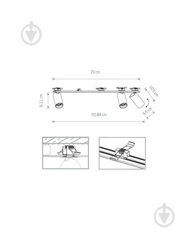 Спот Nowodvorski Mono Surface 3x10 Вт GU10 латунь 7746 - фото 2