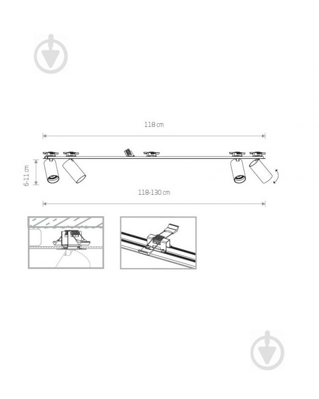 Спот Nowodvorski Mono Surface 4x10 Вт GU10 черный 7836 - фото 2