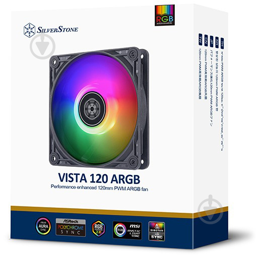 Вентилятор для корпуса SilverStone Vista VS120B-ARGB (SST-VS120B-ARGB) - фото 12