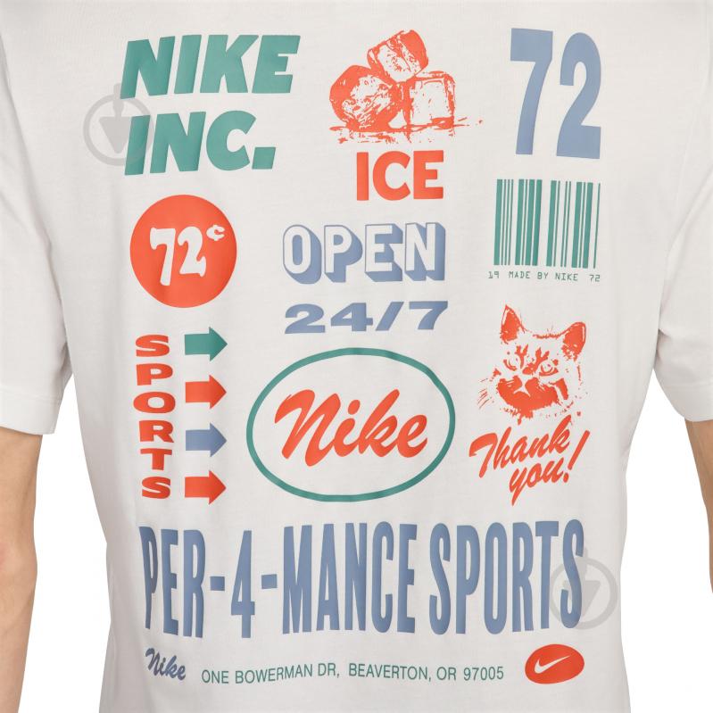 Футболка Nike NK DF TEE 3MO GFX FV8366-133 р.M бежевый - фото 4