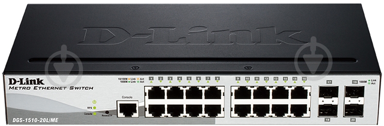 Коммутатор D-Link DGS-1510-20L/ME - фото 1