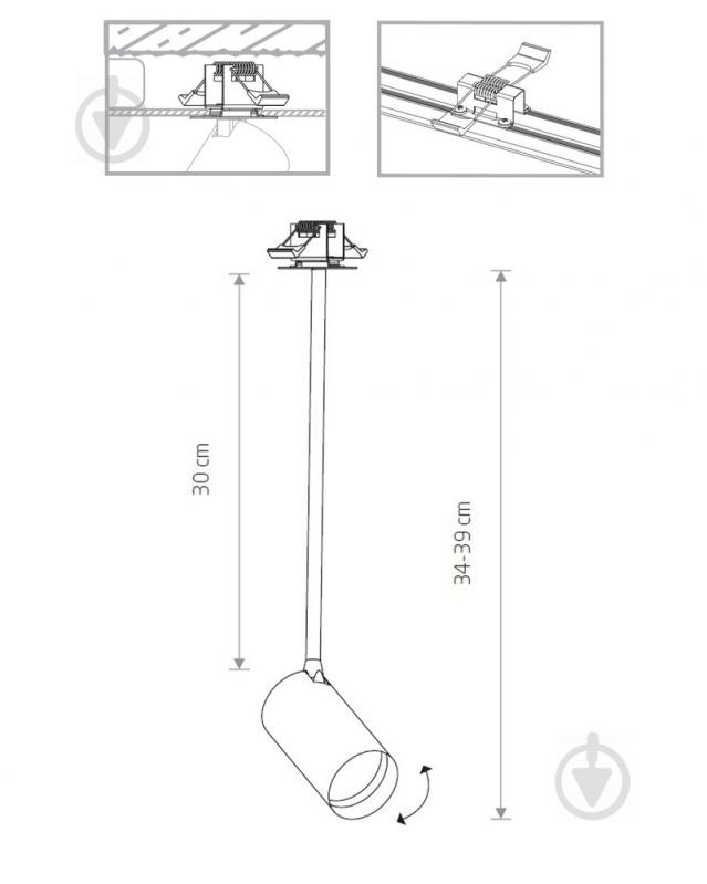 Спот Nowodvorski Mono Surface 1x10 Вт GU10 черный 7738 - фото 2