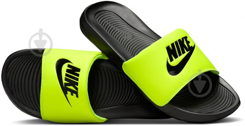 Шлепанцы Nike Victori One CN9675-015 р.46 черно-салатовый - фото 9