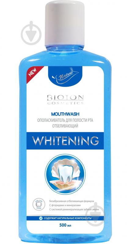 Ополіскувач для ротової порожнини Bioton Whitening 500 мл - фото 1