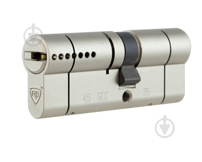 Цилиндр RB-LOCKS KEYLOCX 40x45 ключ-ключ 85 мм никель сатин - фото 1