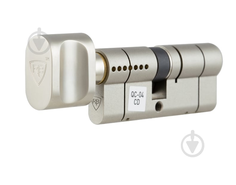 Цилиндр RB-LOCKS KEYLOCX 45x55 ключ-вороток 100 мм никель сатин - фото 1