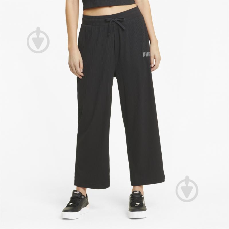 Брюки Puma Modern Basics Wide Pants 58593801 р. M черный - фото 1