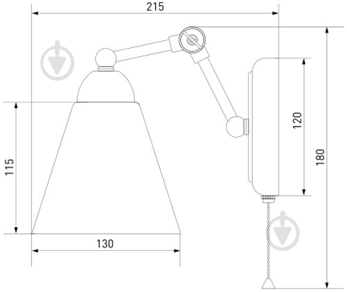 Бра Strotskis Nigella 1x40 Вт E27 сірий/металік 70052/1 - фото 6