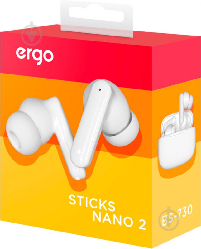 Наушники Ergo Sticks Nano 2 white (BS-730W) - фото 8