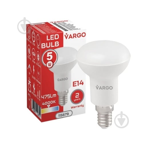 Лампа светодиодная VARGO V-115679 5 Вт R39 E14 220 В 4000 К 115679 - фото 3 Лампа светодиодная VARGO V-115679 5 Вт R39 E14 220 В 4000 К 115679 - фото 3