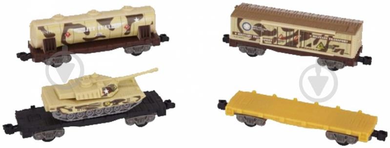 Игровой набор Power Trains Военные грузовые вагоны 4 шт. JP48633/54226 - фото 1