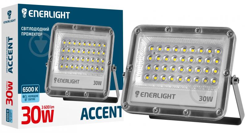 Прожектор світлодіодний Enerlight ACCENT 30 Вт IP65 сірий ACCENT30SMD120C - фото 2 Прожектор світлодіодний Enerlight ACCENT 30 Вт IP65 сірий ACCENT30SMD120C - фото 2