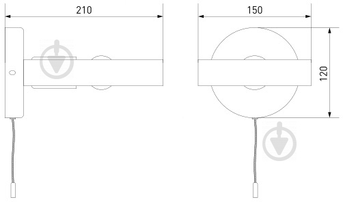 Бра Strotskis Klark 1x40 Вт E27 чорний 70056/1 - фото 4