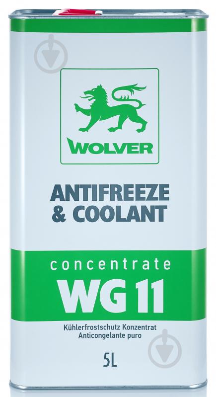 Антифриз Wolver Antifreeze & Coolant Concentrate WG11 от -80 до +120 5 л зеленый - фото 1