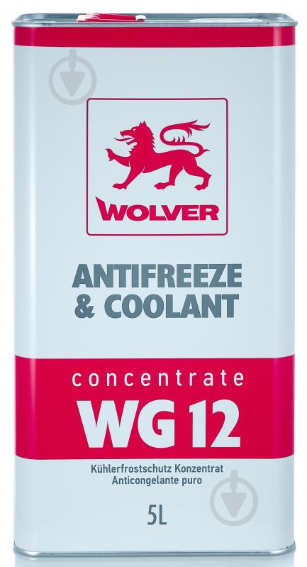 Антифриз Wolver Antifreeze & Coolant Concentrate WG12+ від -80 до +120 5 л червоний - фото 1