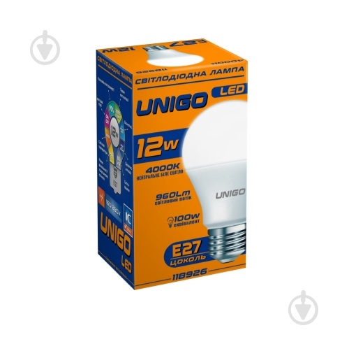 Лампа світлодіодна VARGO UL-118926 12 Вт A60 E27 220 В 4000 К 118926 - фото 4 Лампа світлодіодна VARGO UL-118926 12 Вт A60 E27 220 В 4000 К 118926 - фото 4