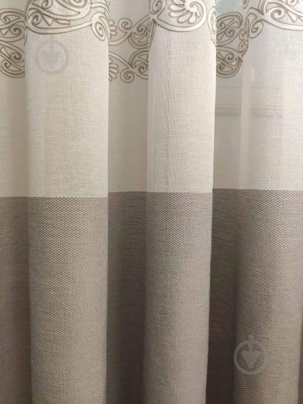 Тюль Барселона з вишивкою на льоні 300x275 сірий Декор-ін - фото 4 Тюль Барселона з вишивкою на льоні 300x275 сірий Декор-ін - фото 4