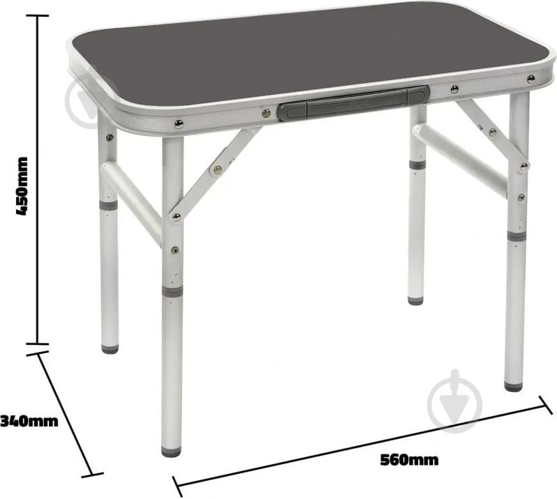 Стол Bo-Camp 56x34 см Grey (1404394) - фото 4
