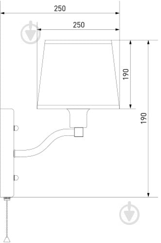 Бра Strotskis Felicia 1x40 Вт E14 білий/хром 70073/1 - фото 6