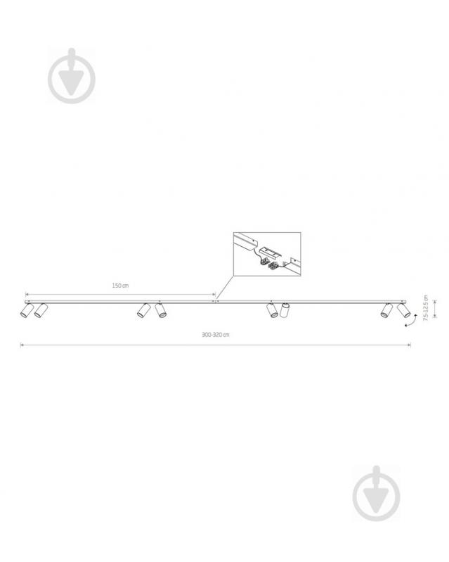 Спот Nowodvorski Mono 8x10 Вт GU10 белый 7750 - фото 2