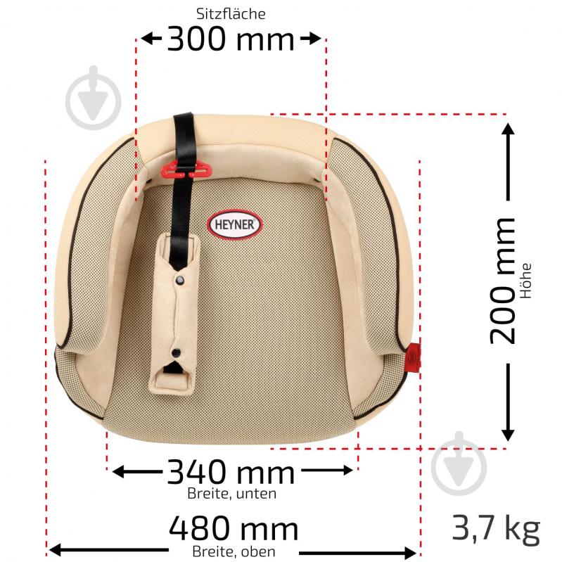 Автокрісло-бустер Heyner Kids SafeUp Fix XL (II + III) Summer Beige бежевий 783 510 HE - фото 4