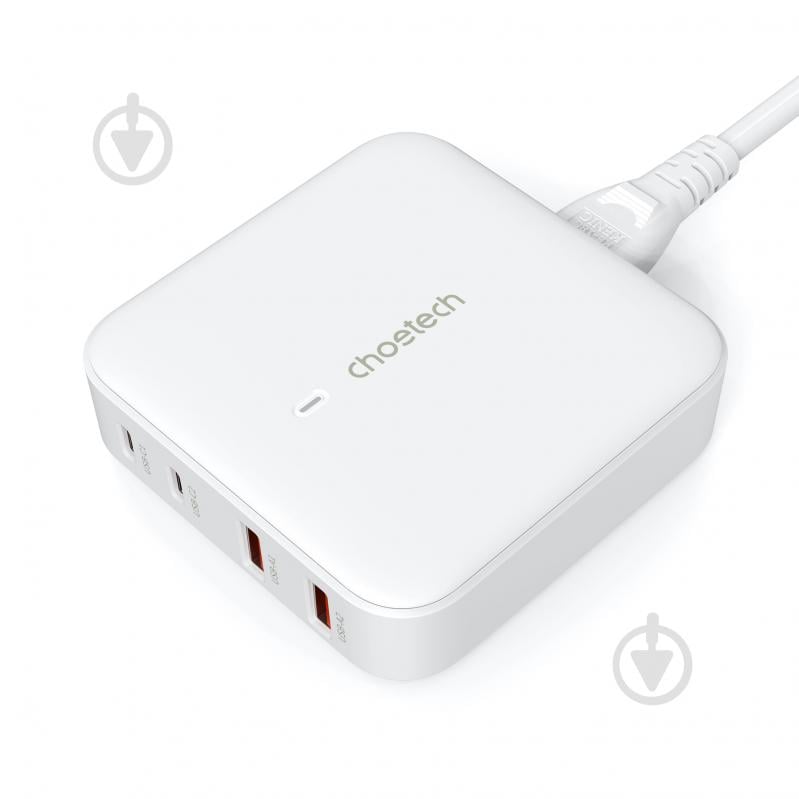 Зарядное устройство Choetech GaN, 2 USB-A / 2 USB-C, 100Вт, QC3.0/PD/PPS - фото 2