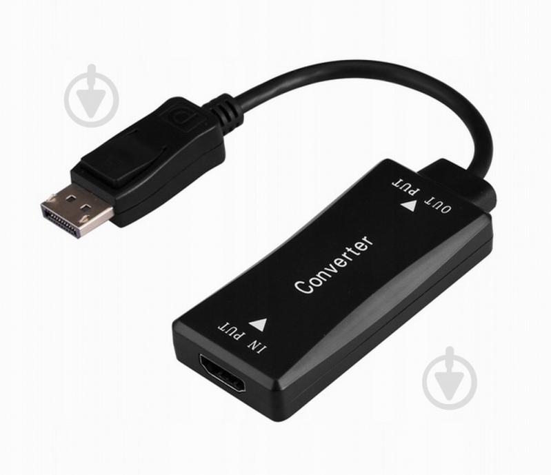 Адаптер Cablexpert HDMI на DisplayPort, 4К 30Hz 0,15 м black (A-HDMIF30-DPM-01) - фото 1