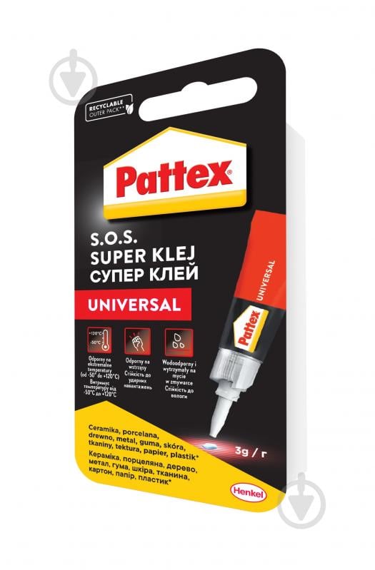 Суперклей Pattex 3 г - фото 1
