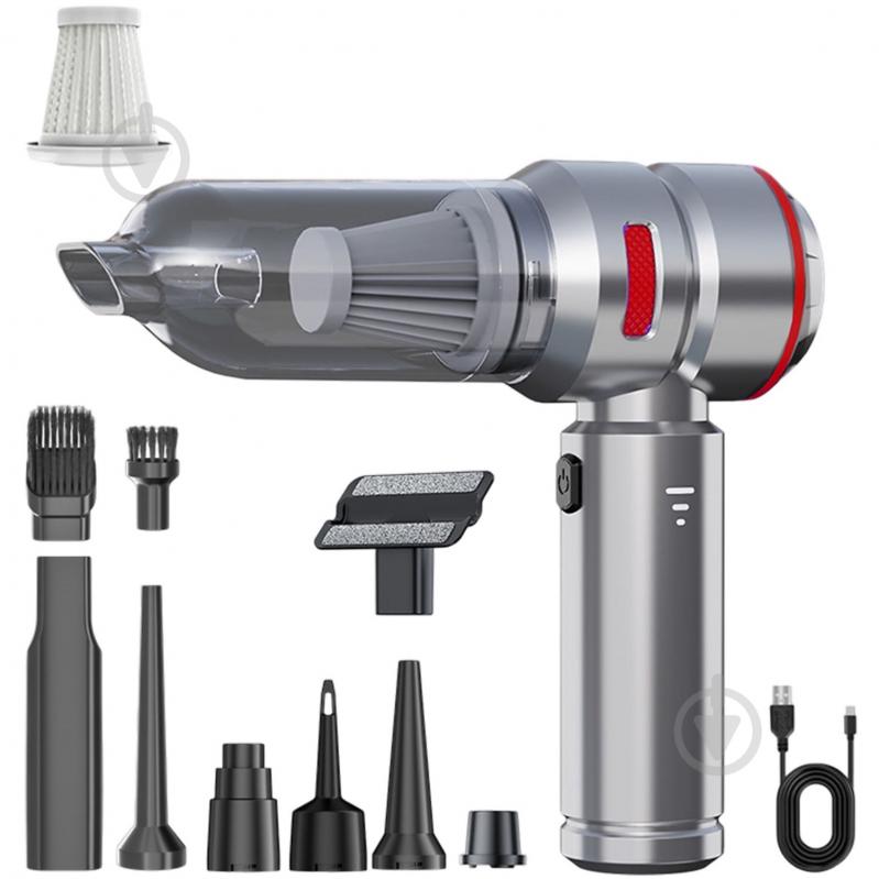 Пылесос автомобильный Suitu ST-6659 Silver Red - фото 3