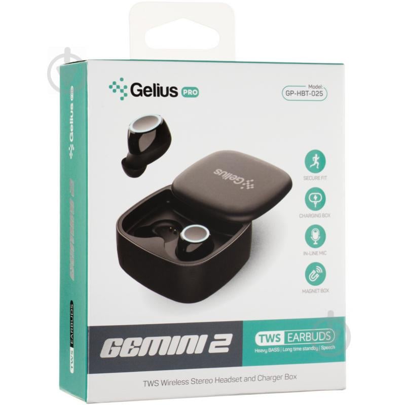 Наушники Gelius Pro Twins Gemini 2 black (HBT-025) - фото 11