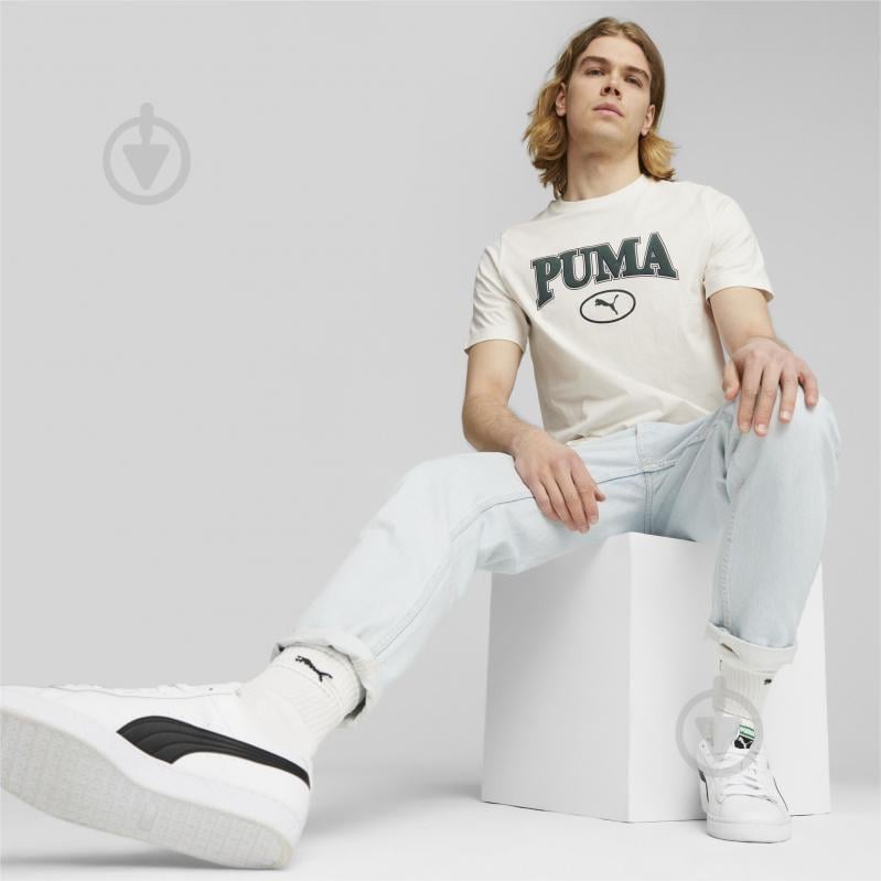 Футболка Puma PUMA SQUAD TEE 67601365 р.S бежевий - фото 3