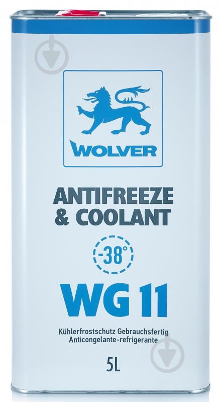 Антифриз Wolver Ready to Use WG11 від -40 до +110 5 л блакитний/синій - фото 1