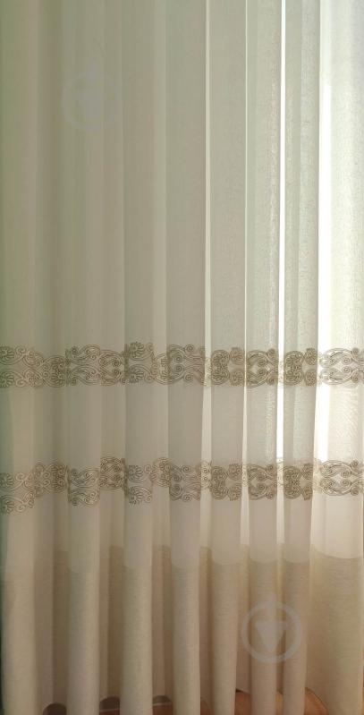 Тюль Барселона з вишивкою на льоні 700х270 світло-бежевий Декор-ін - фото 4 Тюль Барселона з вишивкою на льоні 700х270 світло-бежевий Декор-ін - фото 4