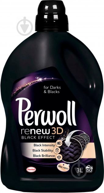 Гель для машинной стирки Perwoll ReNew 3D Black 3 л - фото 1