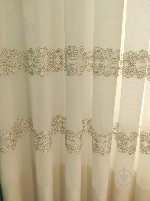 Тюль Барселона з вишивкою на льоні 500х270 світло-бежевий Декор-ін - фото 3 Тюль Барселона з вишивкою на льоні 500х270 світло-бежевий Декор-ін - фото 3